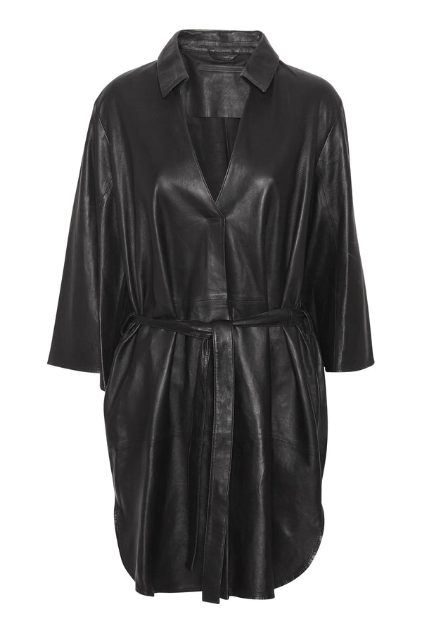 Ritmo thin leather dress | Real Leather ...